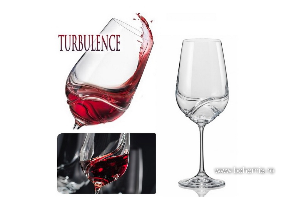 SET 2 PAHARE VIN 550 ml BOHEMIA CRISTALIN- TURBULENCE